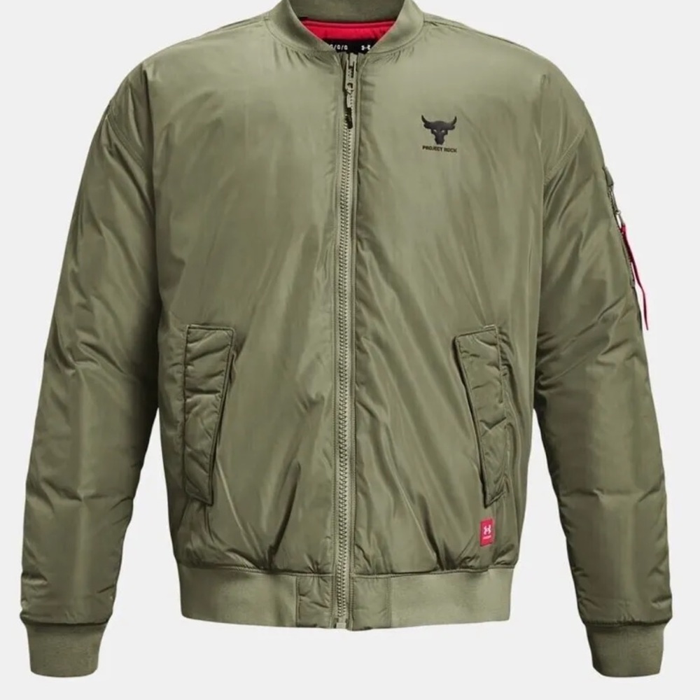 Under Armour Project Rock Storm Insulated Zip Bomber Jacket(Ships Immediately)